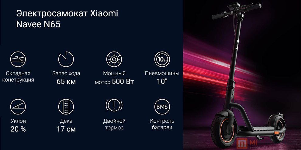 Электросамокат Xiaomi Navee N65 Electric Scooter